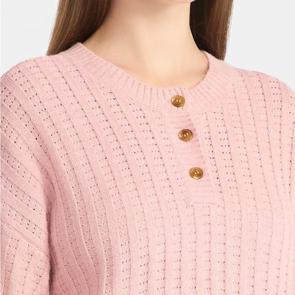 NWT No Boundaries Pink Crew Neck Sweater - Picture 4 of 5